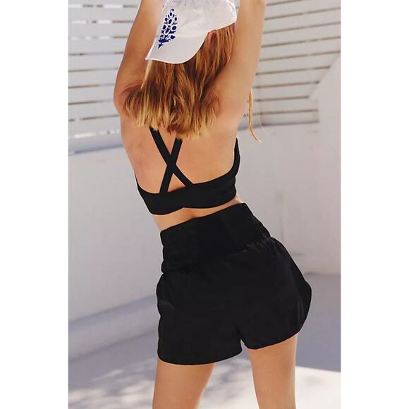 Free People Movement Shorts Womens Large Black The Way Home High Rise Running - Picture 2 of 7